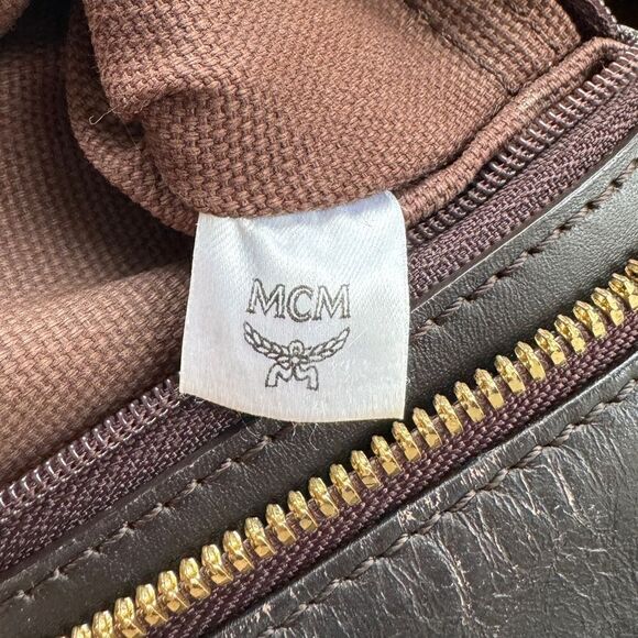 MCM Visetos Striped Shopper Tote Bag - Picture 10 of 16